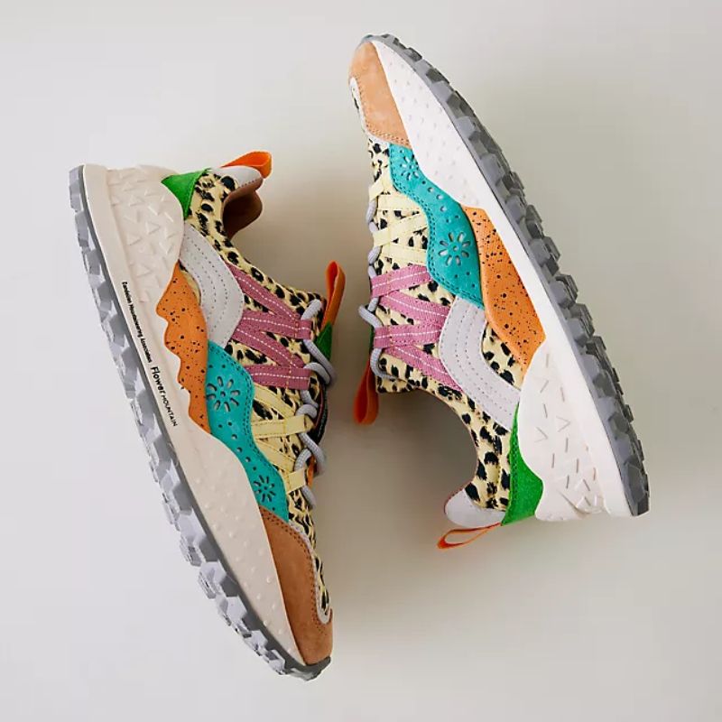 Flower Mountain leopard print Washi Trainers