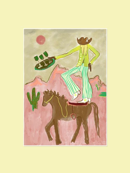 On My High Horse A3 Print