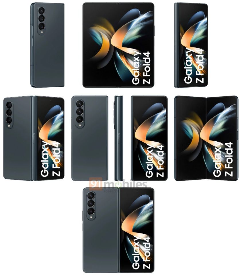 A leaked look at the possible black color for the Galaxy Z Fold 4