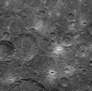This photo is the first of Mercury from orbit as seen by the Narrow Angle Camera on NASA's Messenger spacecraft. The photo was taken on March 29, 2011 and shows a region of Mercury about 240 miles (390 km) across. Messenger is only the second spacecraft t