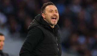 Tottenham Hotspur Manager Roberto De Zerbi during the Premier League match between Tottenham Hotspur and Leeds United at Tottenham Hotspur Stadium