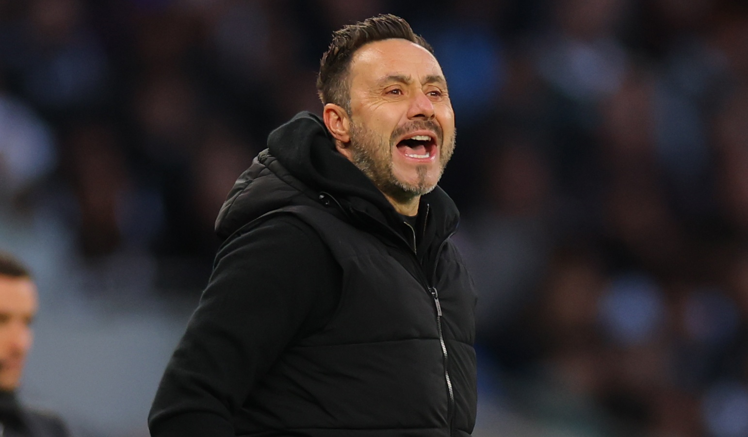 Tottenham Hotspur Manager Roberto De Zerbi during the Premier League match between Tottenham Hotspur and Leeds United at Tottenham Hotspur Stadium