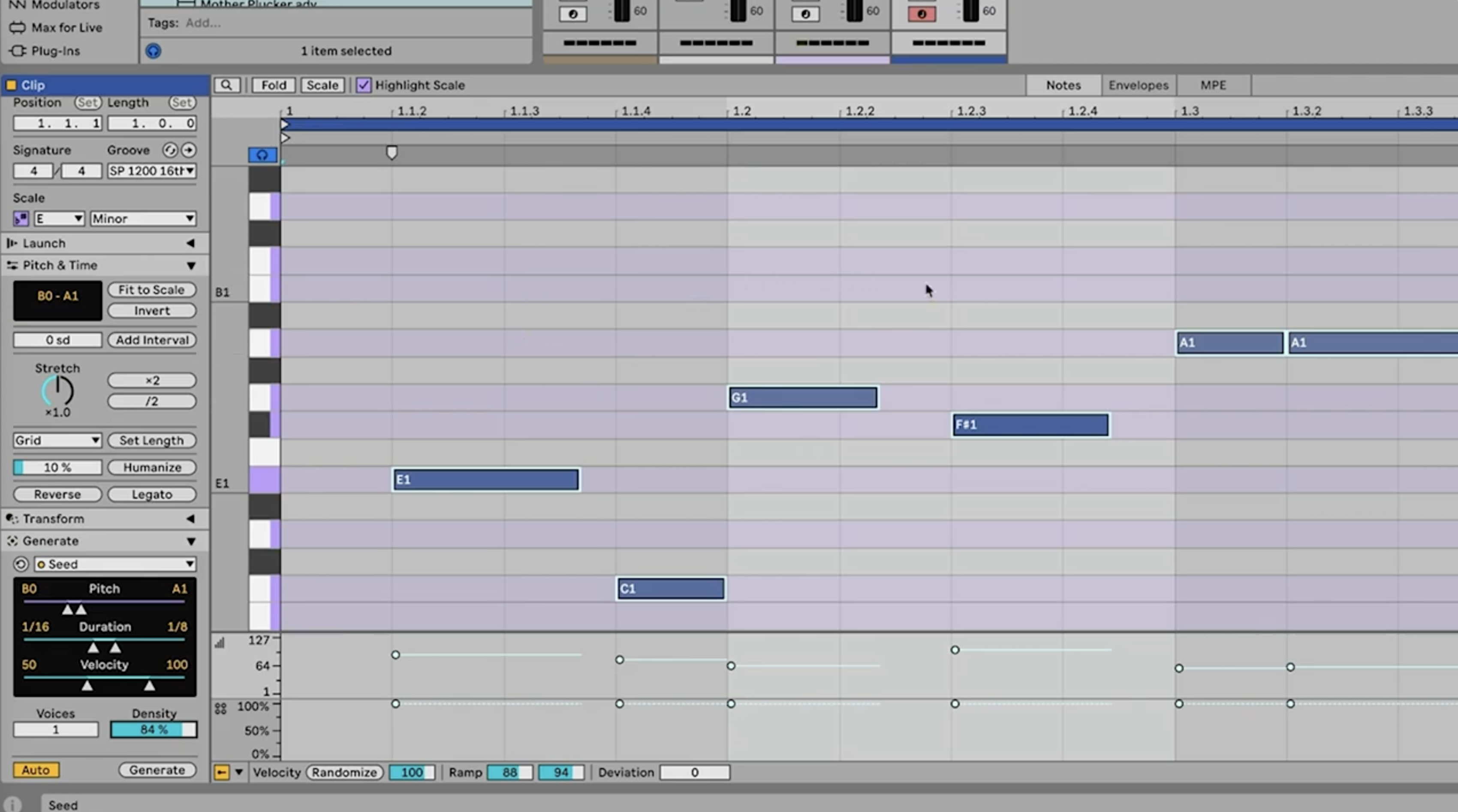 Ableton Seed MIDI generator
