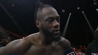 Deontay Wilder during fight interview