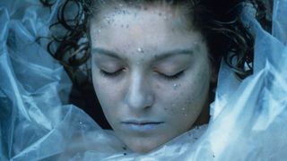 Laura Palmer's body wrapped in plastic.