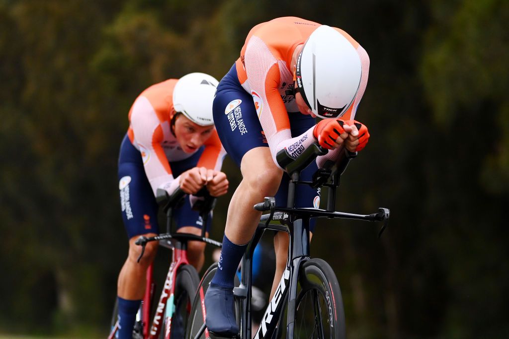 The Netherlands team raced on after their problems
