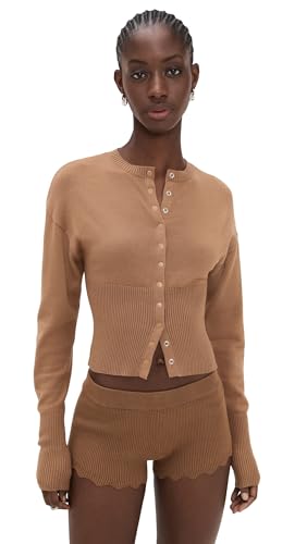 Lioness Women&#039;s Head in the Clouds Cardigan, Mocha Mousse, Tan, Xxxxl