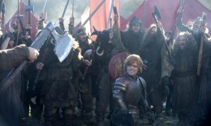 A scene from HBO's "Game of Thrones": The epic fantasy series ended its first season with a bang on Sunday.