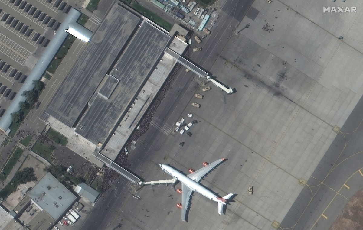 Kabul International Airport on Aug. 16, 2021