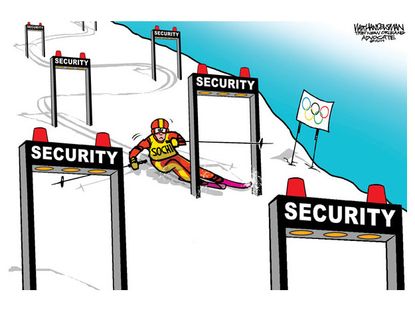 Editorial cartoon Olympics Sochi security