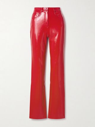 Vegan Patent-Leather Skinny Pants