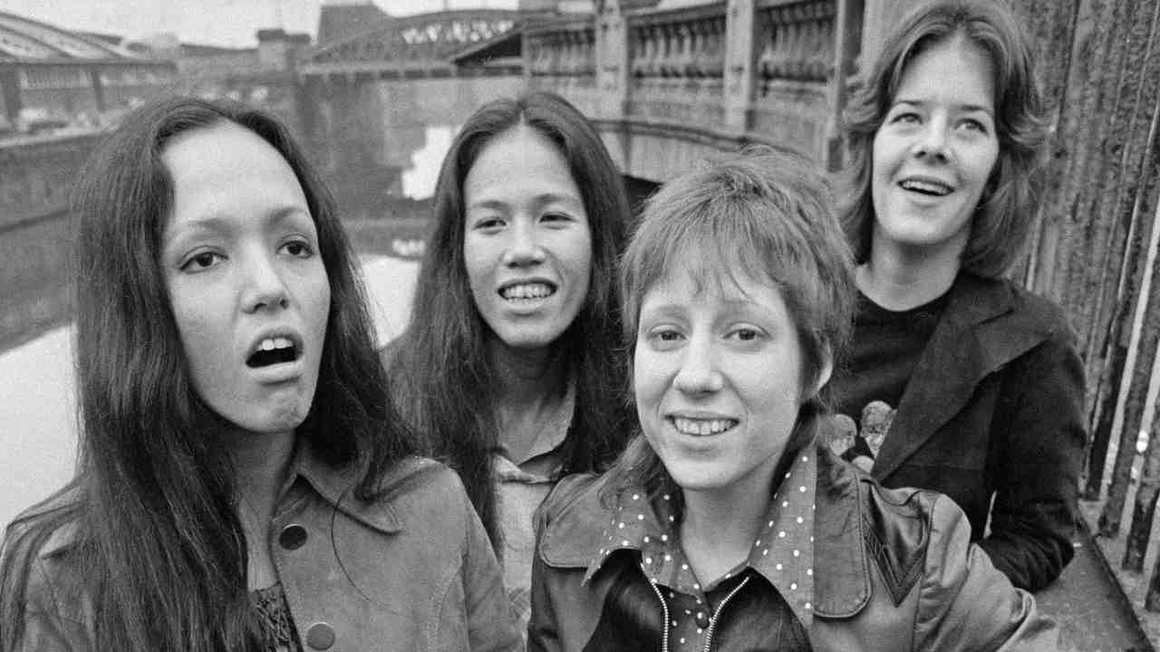 Fanny posing for a photograph next to a canal in the early 1970s
