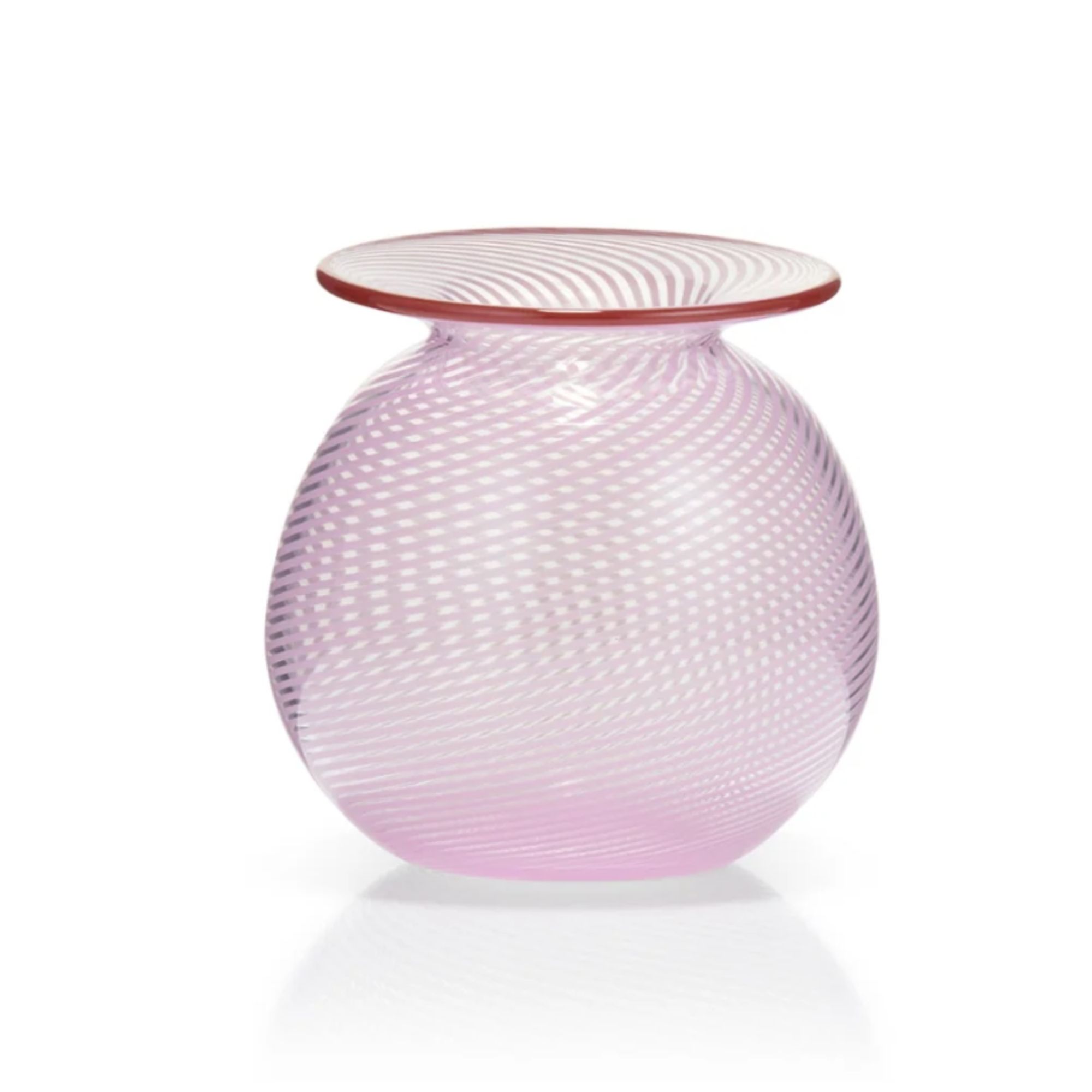 Pink glass bud vase