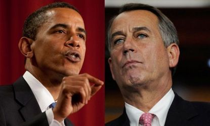 President Obama backed down to House Speaker John Boehner after a squabble over the date of Obama's much-anticipated jobs speech.