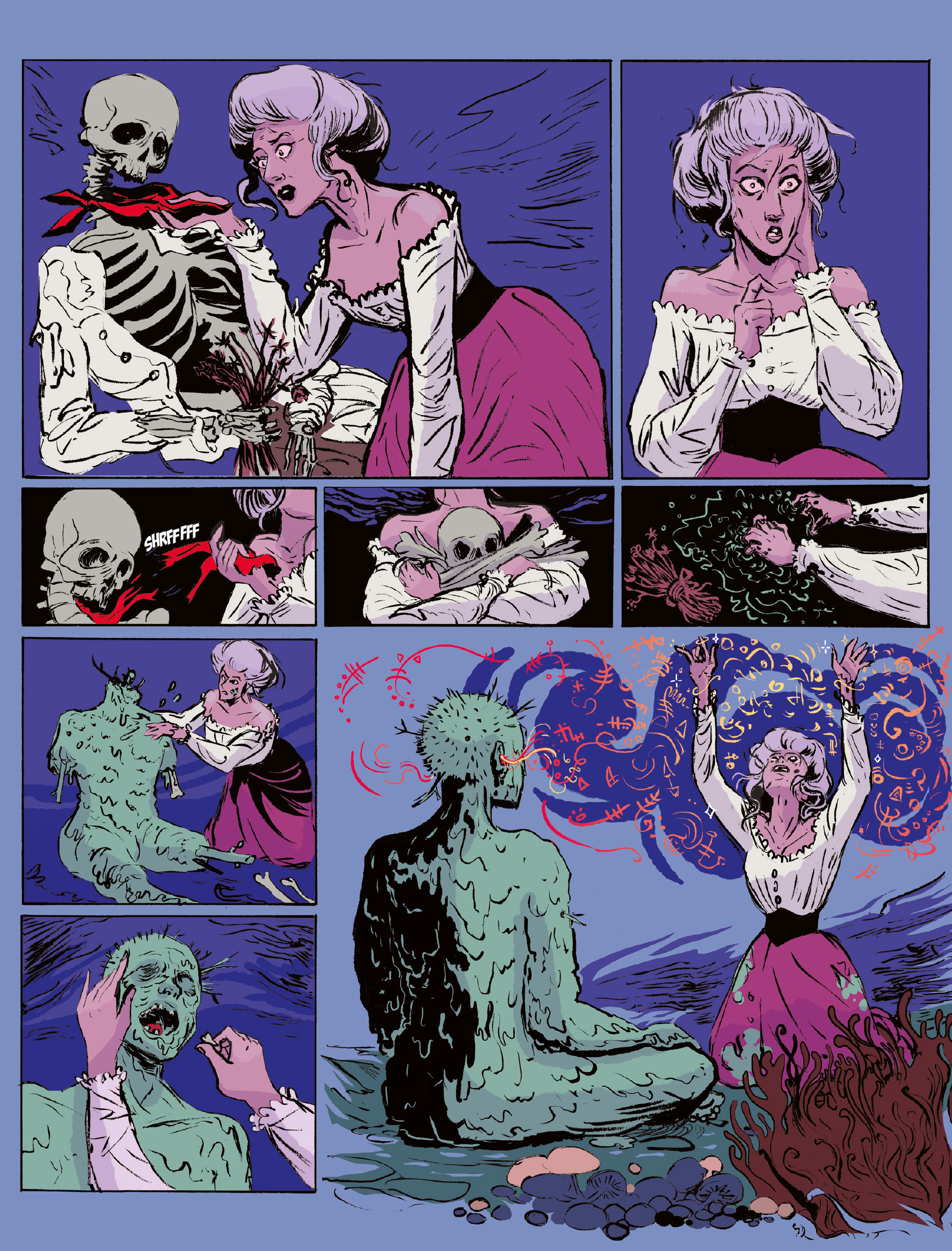 A witch turns to extreme measures to reunite with her lost love in this preview of romance comic revival Roxy