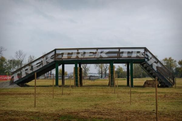 The flyover is a permanent fixture at Eva Bandman Park.