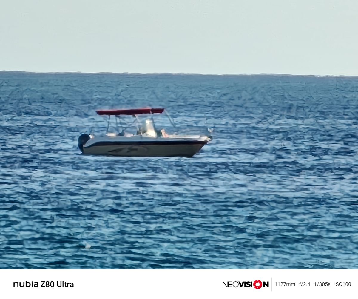 A boat on a blue ocean