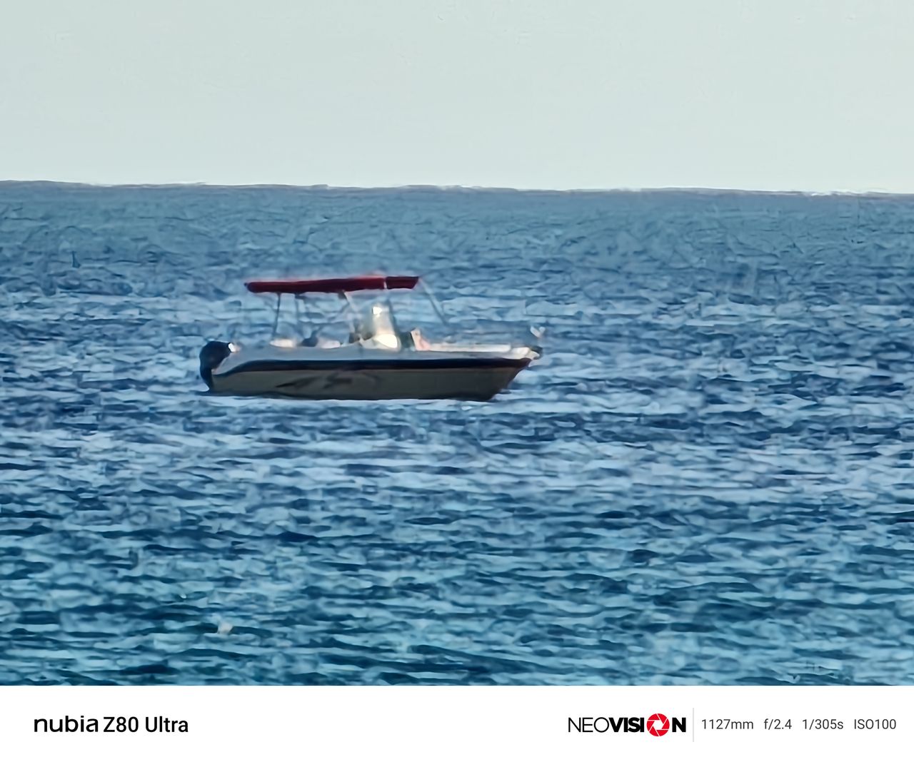 A boat on a blue ocean