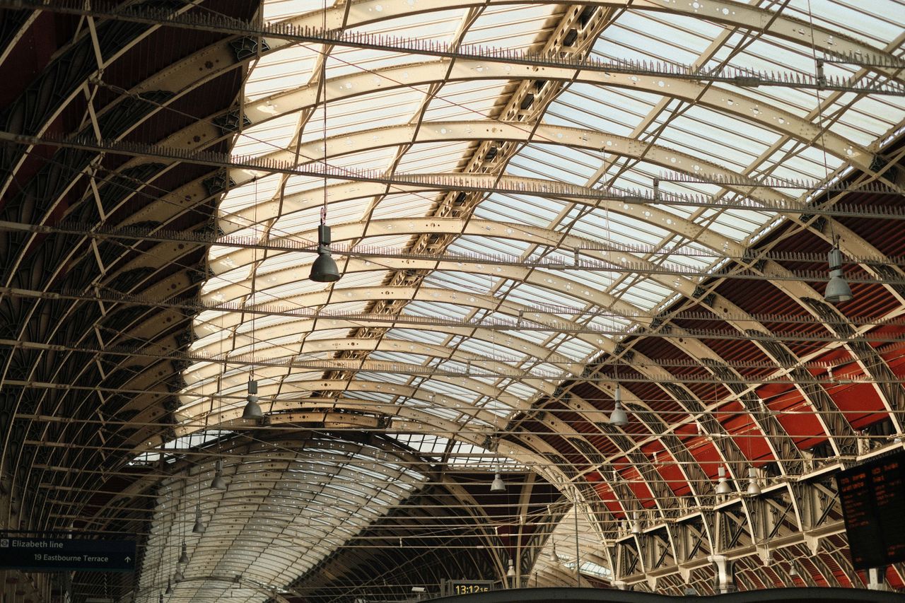 Roof of London Paddington train station