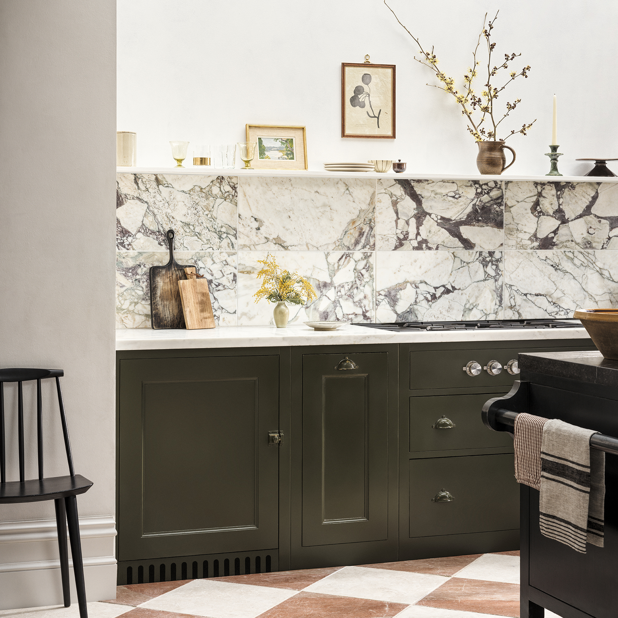 Fired Earth calacatta marble