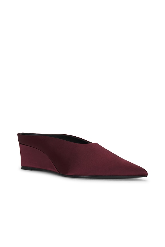 Satin Pointed Gala Wedge Pump