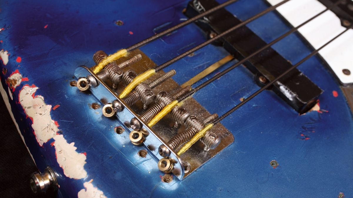 Bridge of a 1960 Fender Jazz Bass