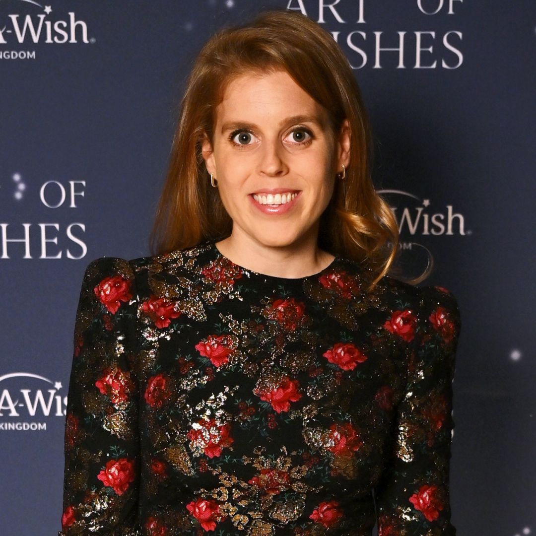 Princess Beatrice wearing a sequined dress