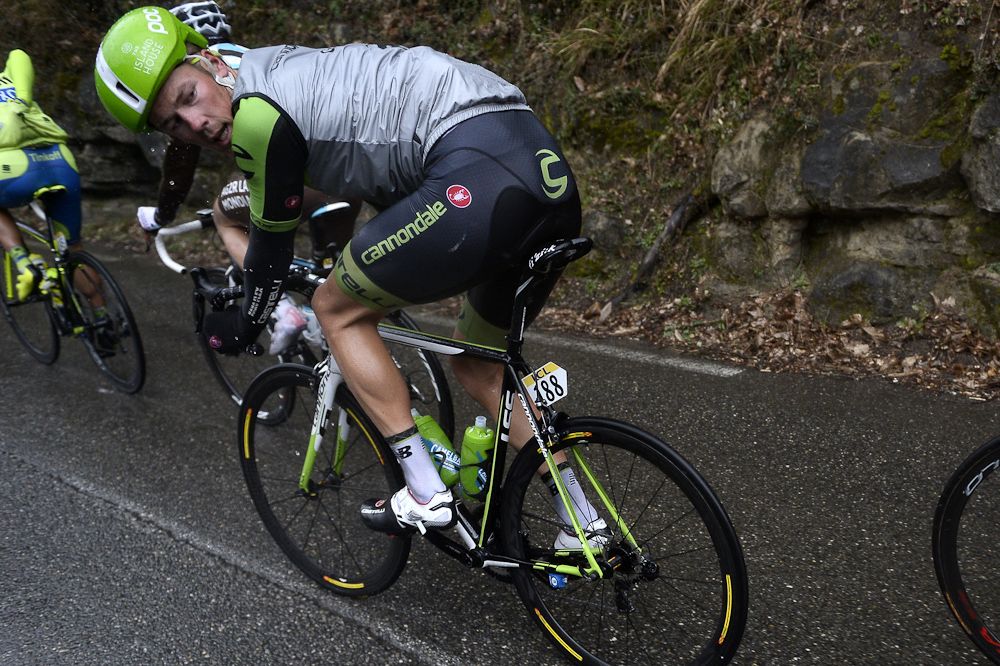 Dylan Van Baarle rides in a breakaway during the sixth stage of the 73rd edition of Paris-Nice.
