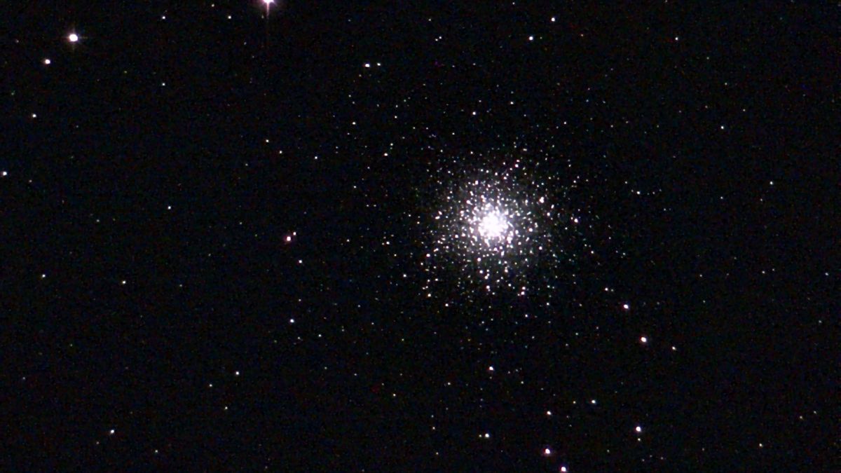 The Hercules globular cluster (M13) as imaged from a Unistellar Odyssey Pro.