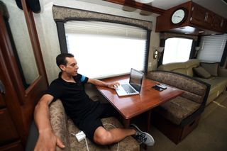 The mobile home of Richie Porte at the 2015 Giro d'Italia