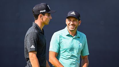 Joaquin Niemann and Sergio Garcia during the 2021 Open at Royal St Georges 