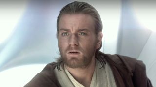 Obi-Wan Kenobi sitting inside Kamino meeting room in Star Wars: Attack of the Clones