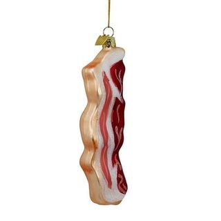 Kurt Adler Noble Gems Slab of Bacon Glass Christmas Ornament Pork Meat Breakfast Nb0990 New