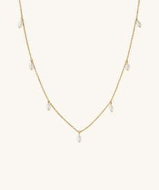 Tiny Pearl Station Necklace