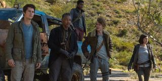 The Maze Runner: The Death Cure Dylan O'Brien Giancarlo Esposito Thomas Sangster-Brody plotting in t