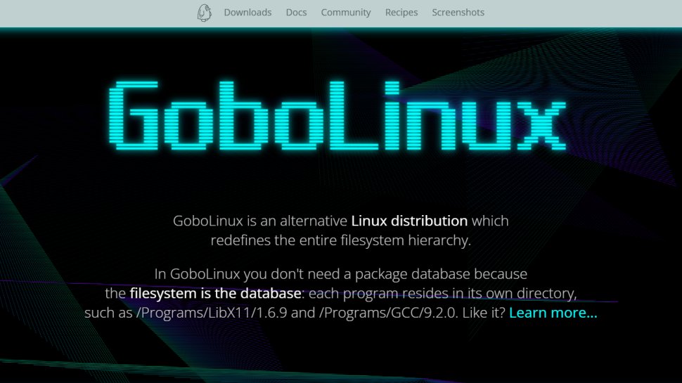 Website screenshot for GoboLinux