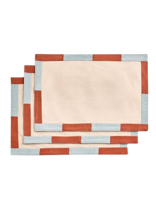 Willa Placemats, Set of 4 in Blue/Orange
