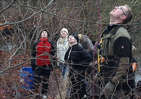 The rest of the group admiring the climber