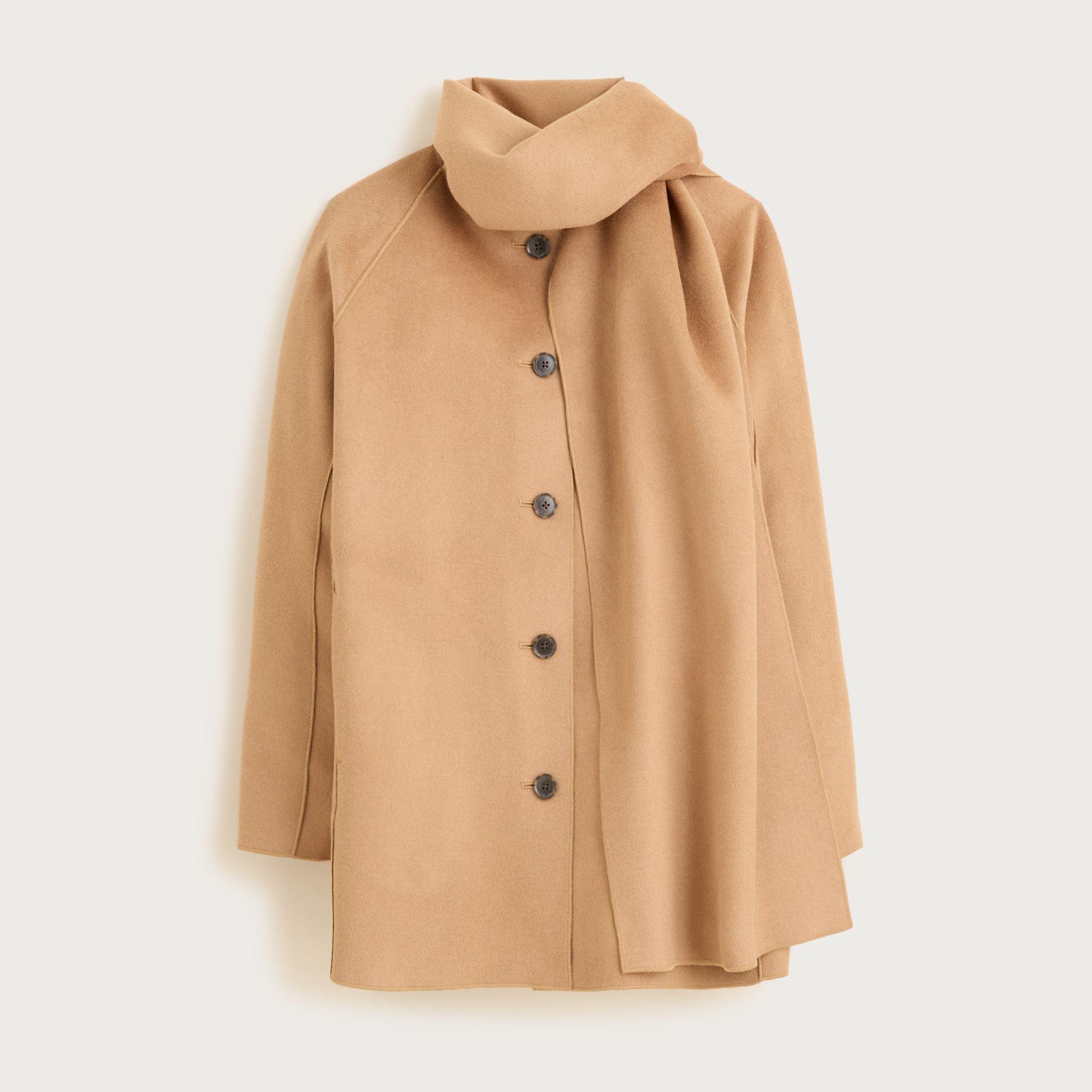 J.Crew Scarf Coat in Drapey Wool Blend