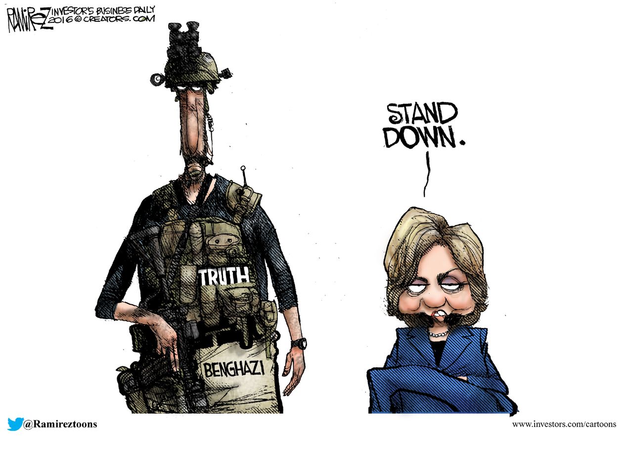 Political cartoon U.S. Hillary Clinton Benghazi