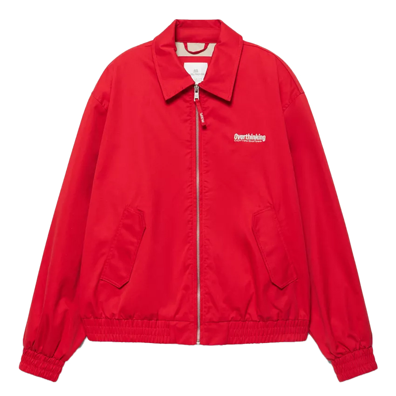 red windbreaker, Pull &amp;amp; Bear