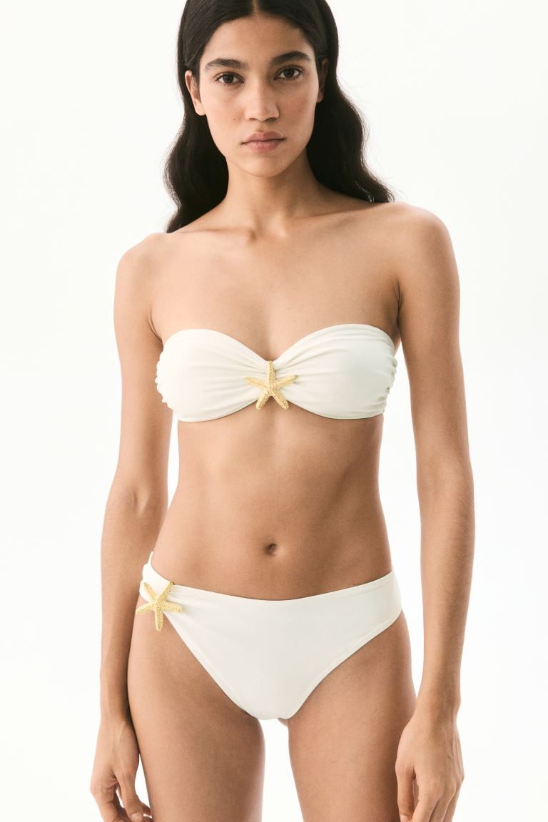 Starfish-Detail Padded Bandeau Bikini Top