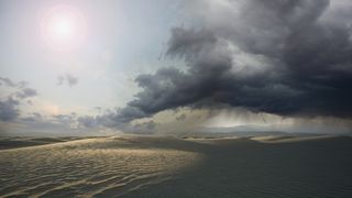 A storm in the desert