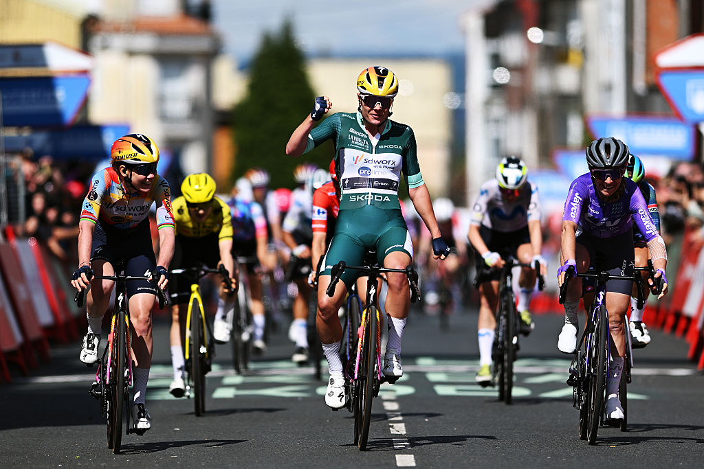 Lotte Kopecky (SD Worx - Protime) wins stage 4  of the 2026 Vuelta Femenina in Antas de Ulla, Spain. (Photo by Szymon Gruchalski/Getty Images)