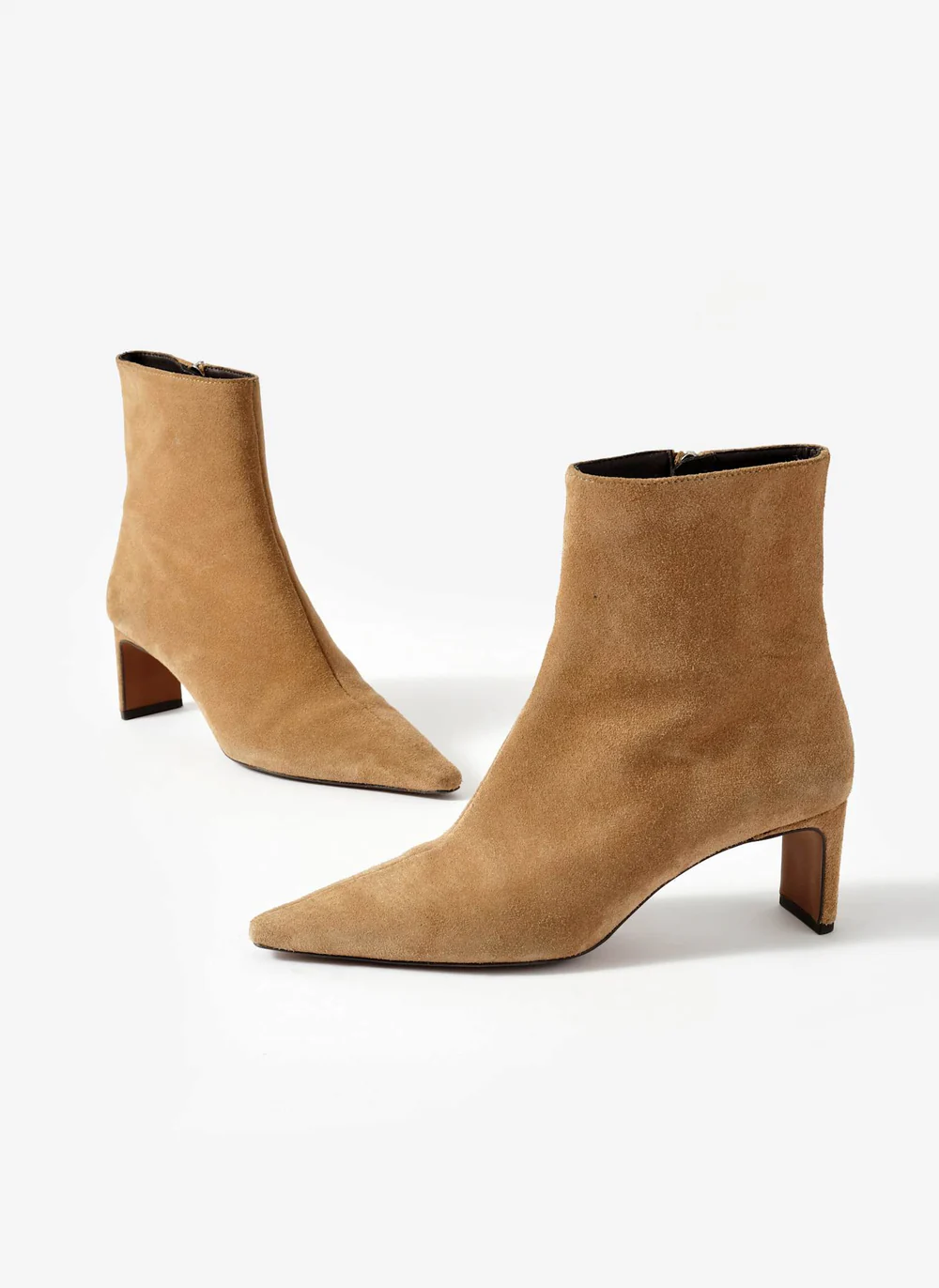 Mint Velvet, Macy Neutral Suede Ankle Boots