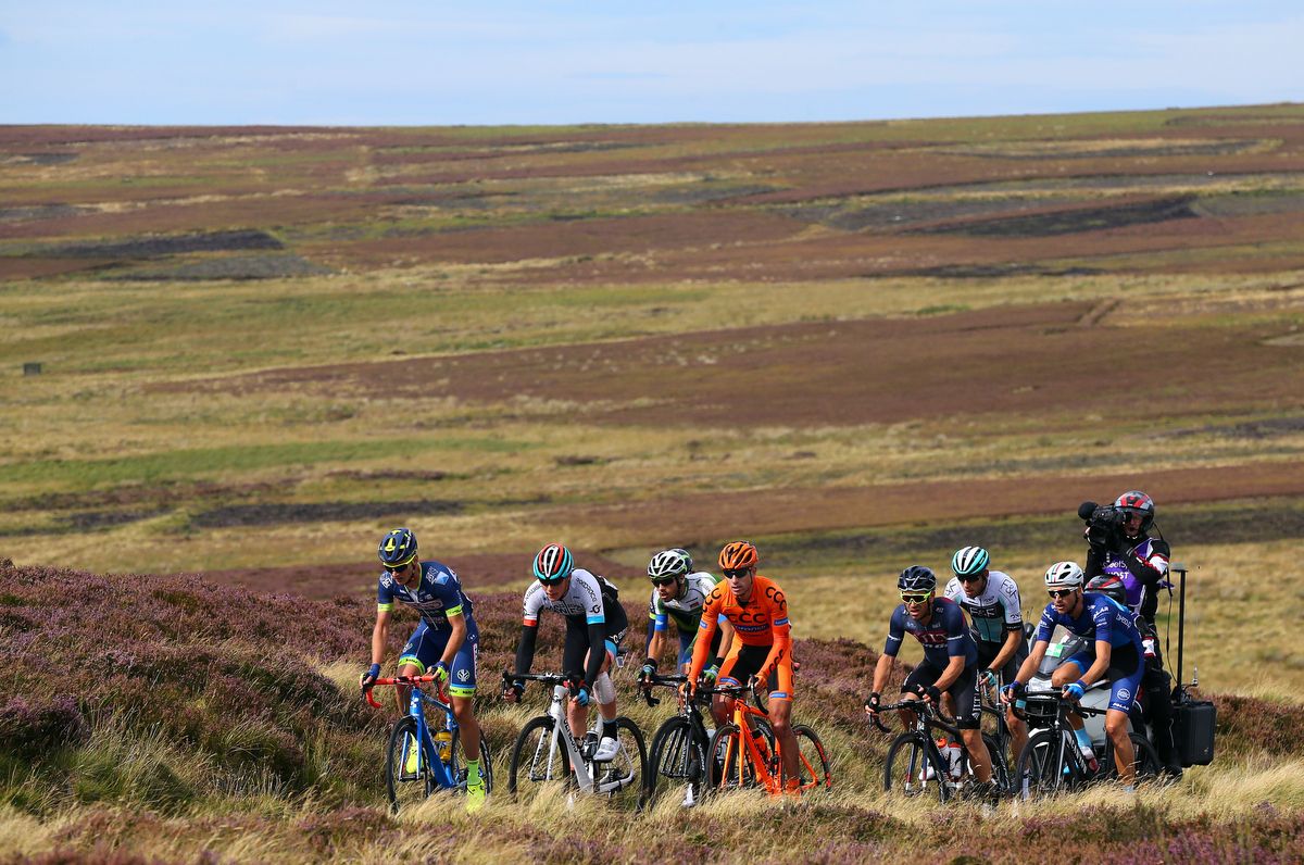 The breakaway enjoying the day out in front of the bunch