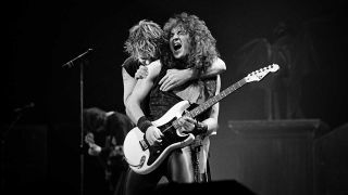 Jake E Lee onstage with Ozzy Osbourne in 1984