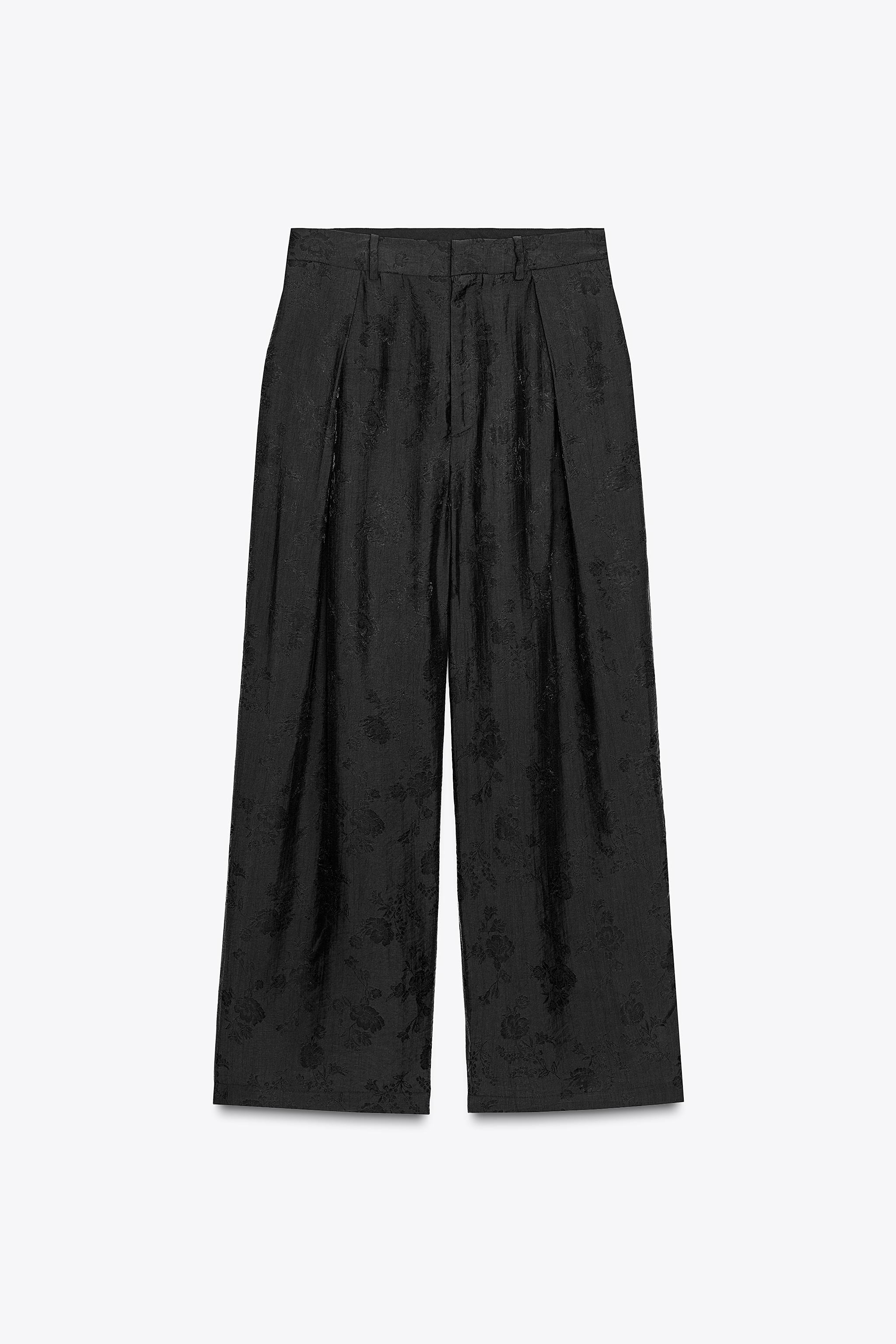 ZARA, Zw Collection Floral Jacquard Pants