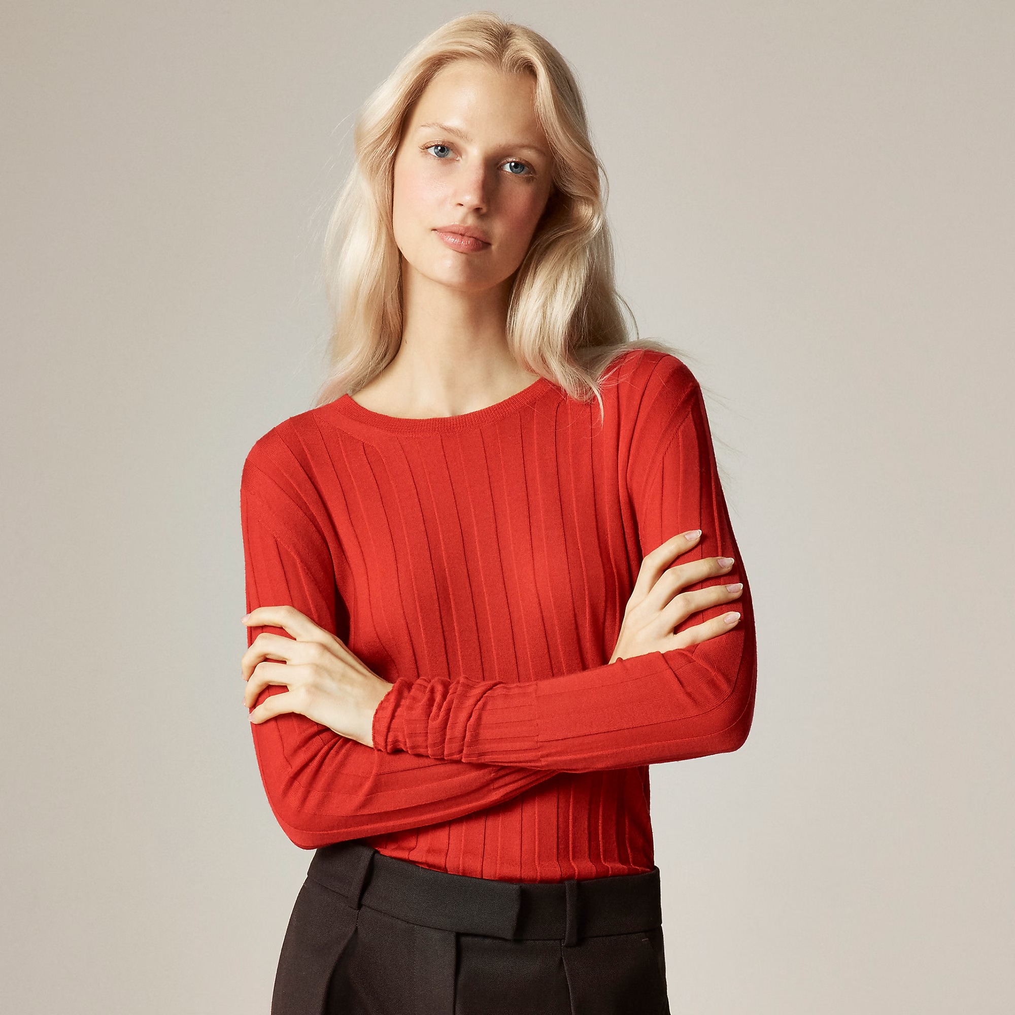 Alex Eagle X J.Crew , Ribbed Long-Sleeve T-Shirt in Merino Wool