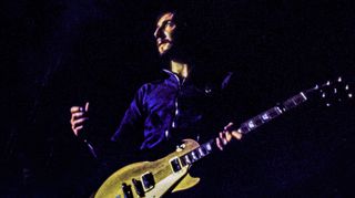 Pete Townshend onstage in Lyon, France, at the Palais des sports de Lyon, March 11, 1974.